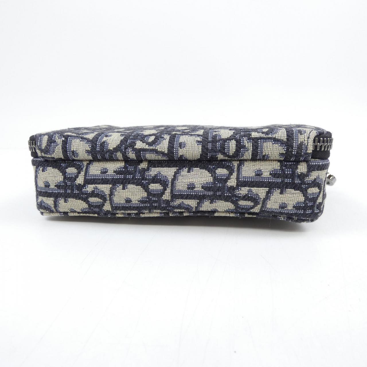 Dior Strap Zip Pouch Oblique Jacquard Bag