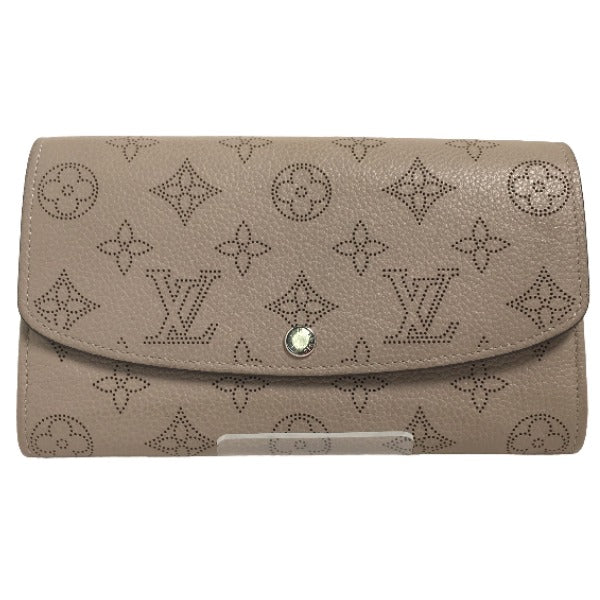 LOUIS VUITTON Long Wallet Purse M60144 Monogram Mahina beige Long Wallet Purse Monogram Portefeuille Iris Women