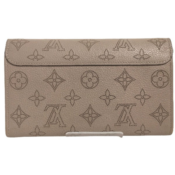 LOUIS VUITTON Long Wallet Purse M60144 Monogram Mahina beige Long Wallet Purse Monogram Portefeuille Iris Women