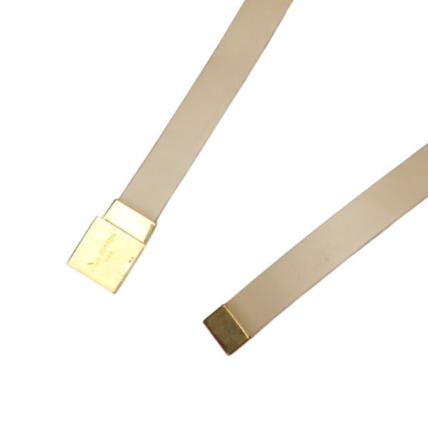 LOUIS VUITTON belt PVC, Leather beige belt Saintur Women