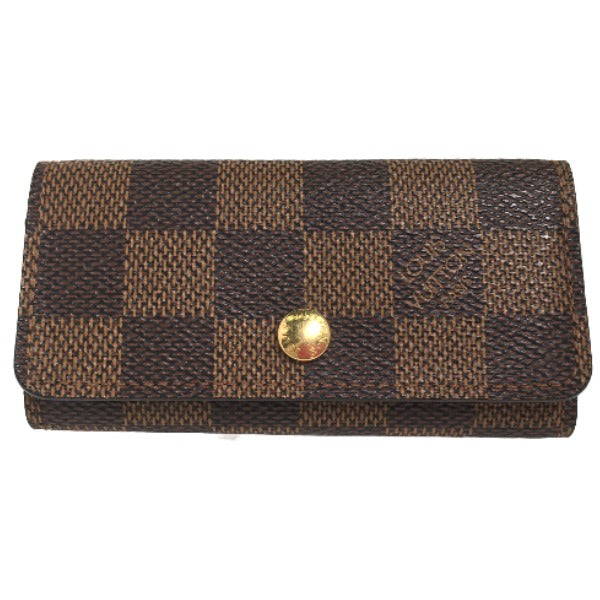 LOUIS VUITTON Key case Key holder  N62631 Damier canvas Brown Key case for 4 Key holder Damier Multicles4 unisex(Unisex)
