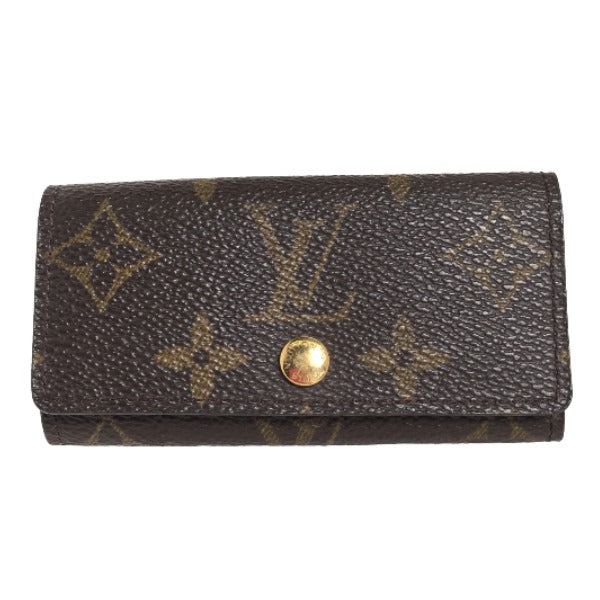 LOUIS VUITTON Key case Key holder Monogram canvas Brown for 4 Monogram Multicles4 unisex(Unisex)