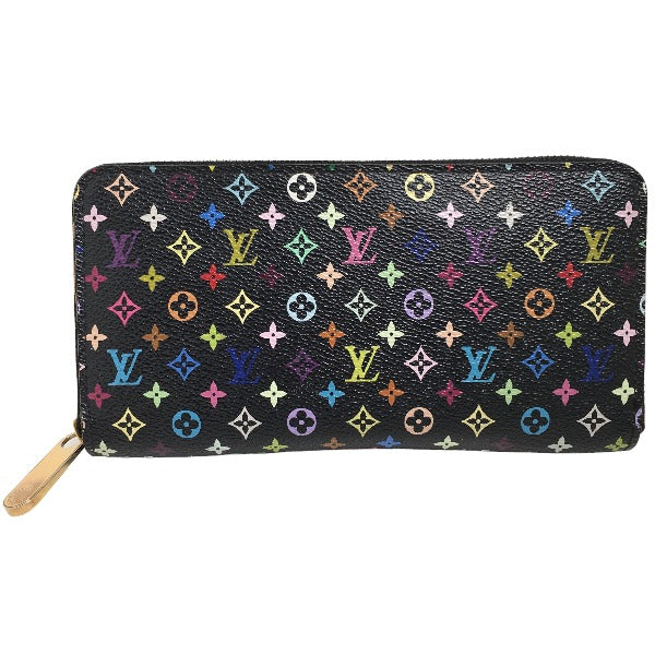 LOUIS VUITTON Long Wallet Purse M60050 Monogram canvas, leather Multicolor x noir Long Wallet Purse Monogram multicolor Zippy wallet Women(Unisex)