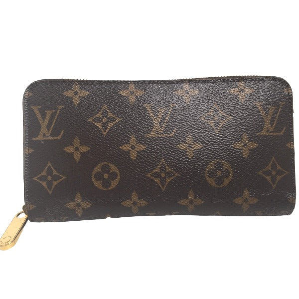 LOUIS VUITTON Long Wallet Purse M41895 Monogram canvas Fuchsia Zip Around Monogram Zippy wallet unisex(Unisex)