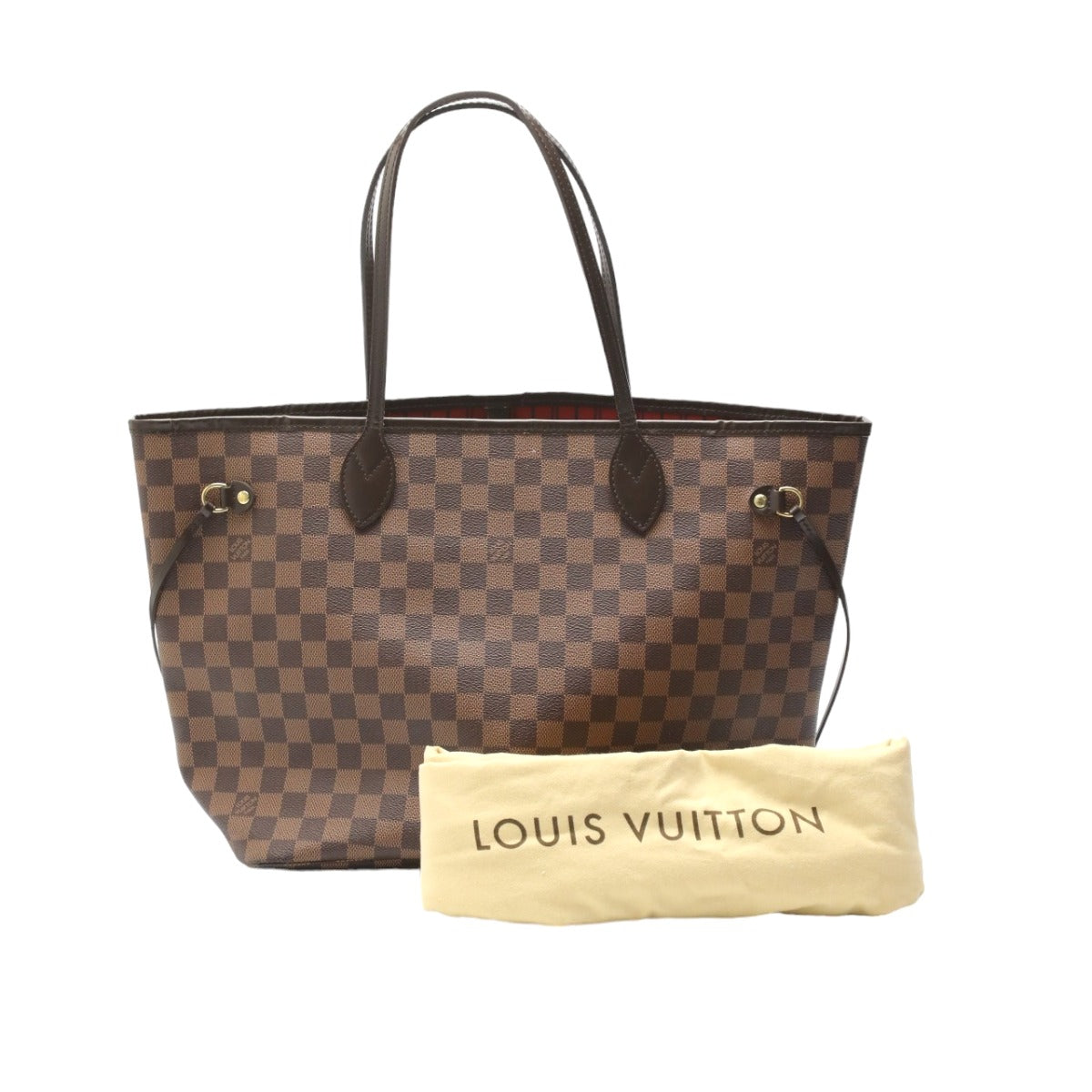 LOUIS VUITTON Tote Bag Damier canvas Brown Neverfull MM Damier No pouch Women