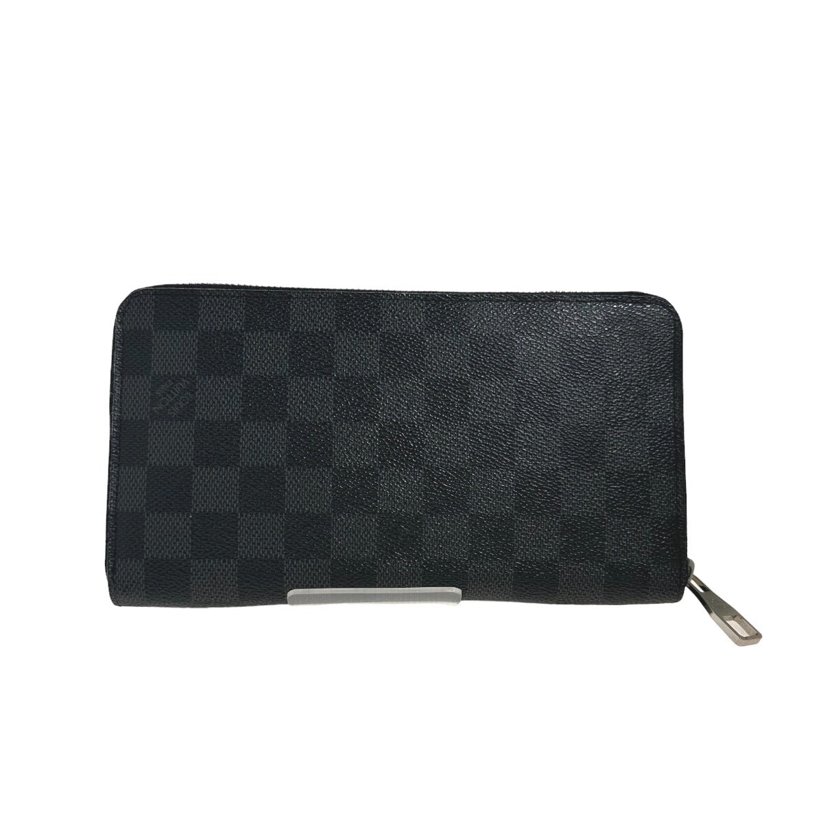 LOUIS VUITTON Long Wallet Purse N63077 Damier Grafitto Canvas black Zip Around Damier Graphite Zippy Organizer mens