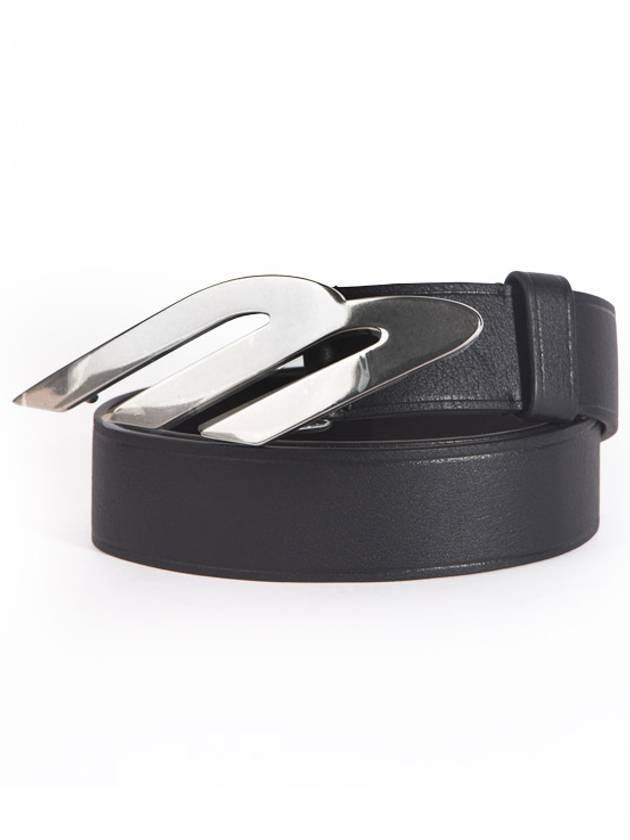 Luxury Balenciaga Trending 2026 3B Logo Leather Belt Black