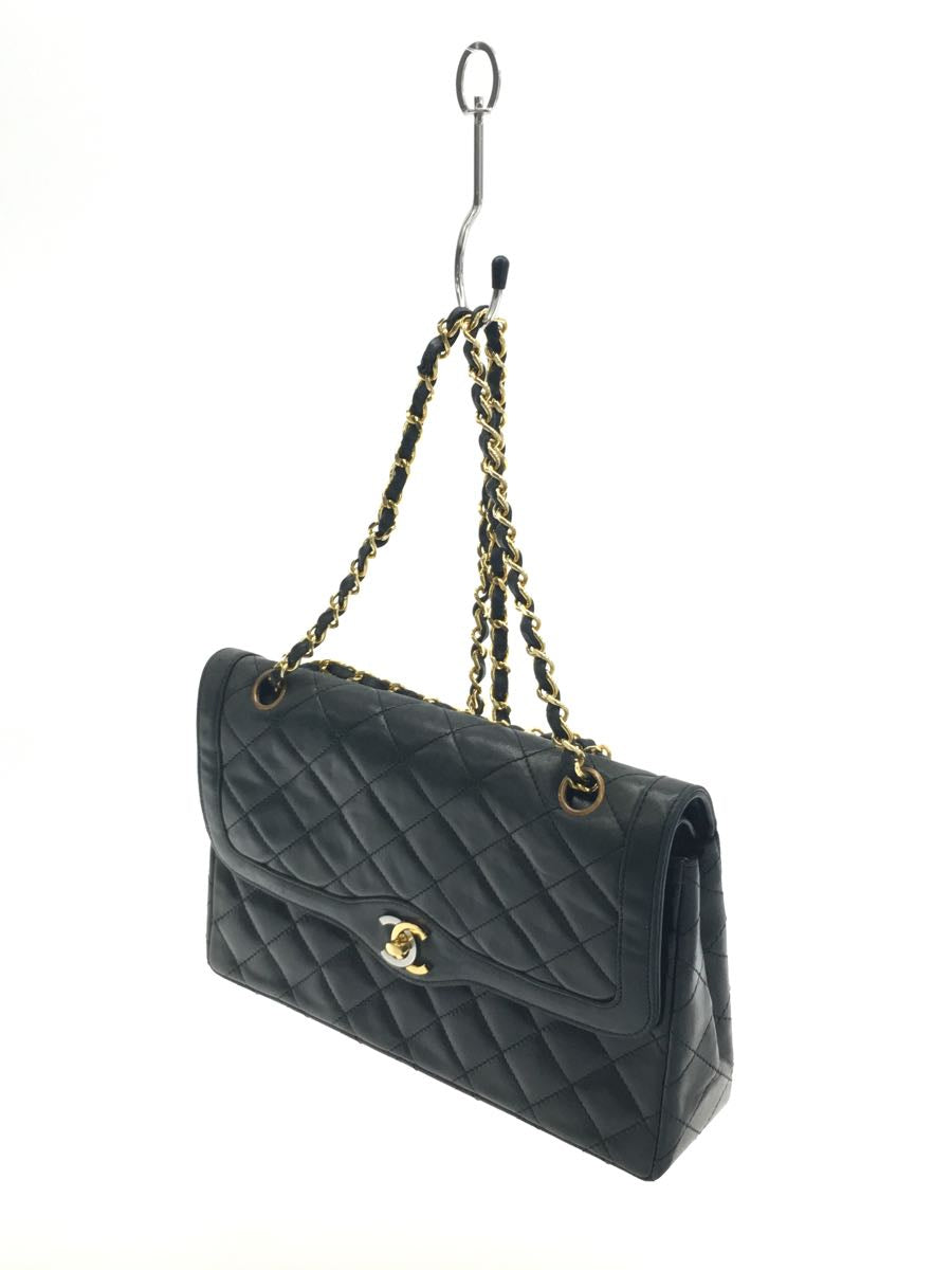 Chanel Lamb Leather Chain Shoulder Bag Black