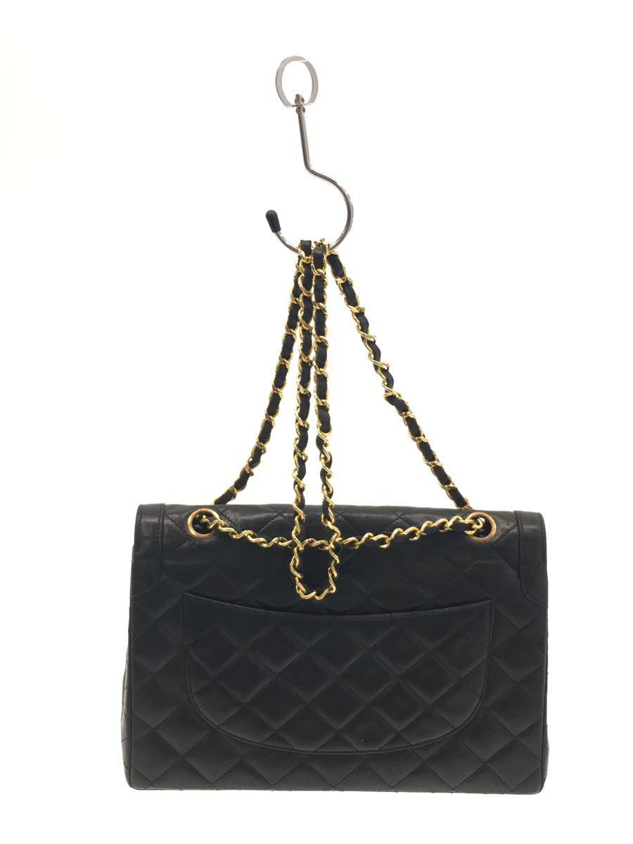 Chanel Lamb Leather Chain Shoulder Bag Black