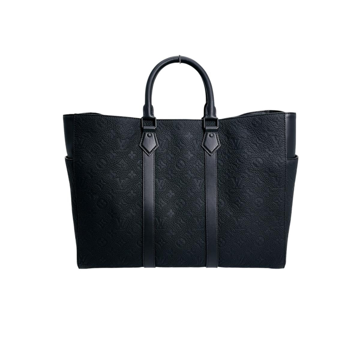 LOUIS VUITTON Handbag M21865 Cowhide black Taurillon Clemence Monogram Sac Plat 24H