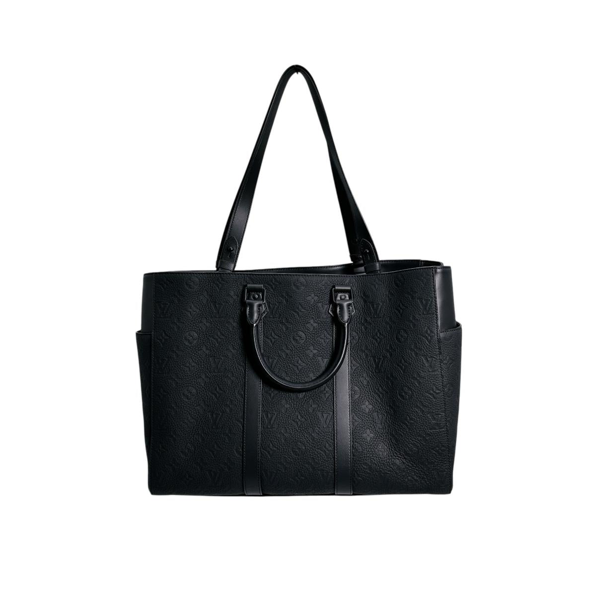 LOUIS VUITTON Handbag M21865 Cowhide black Taurillon Clemence Monogram Sac Plat 24H