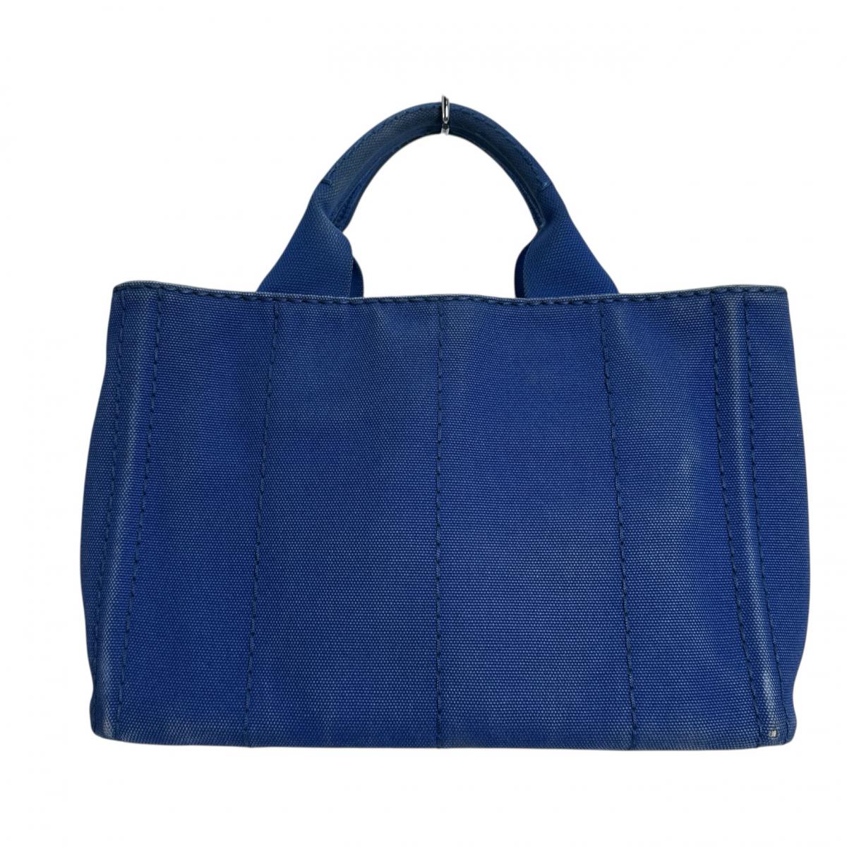 PRADA Tote Bag B2439G denim blue Shoulder Bag tote mini Canapa Women