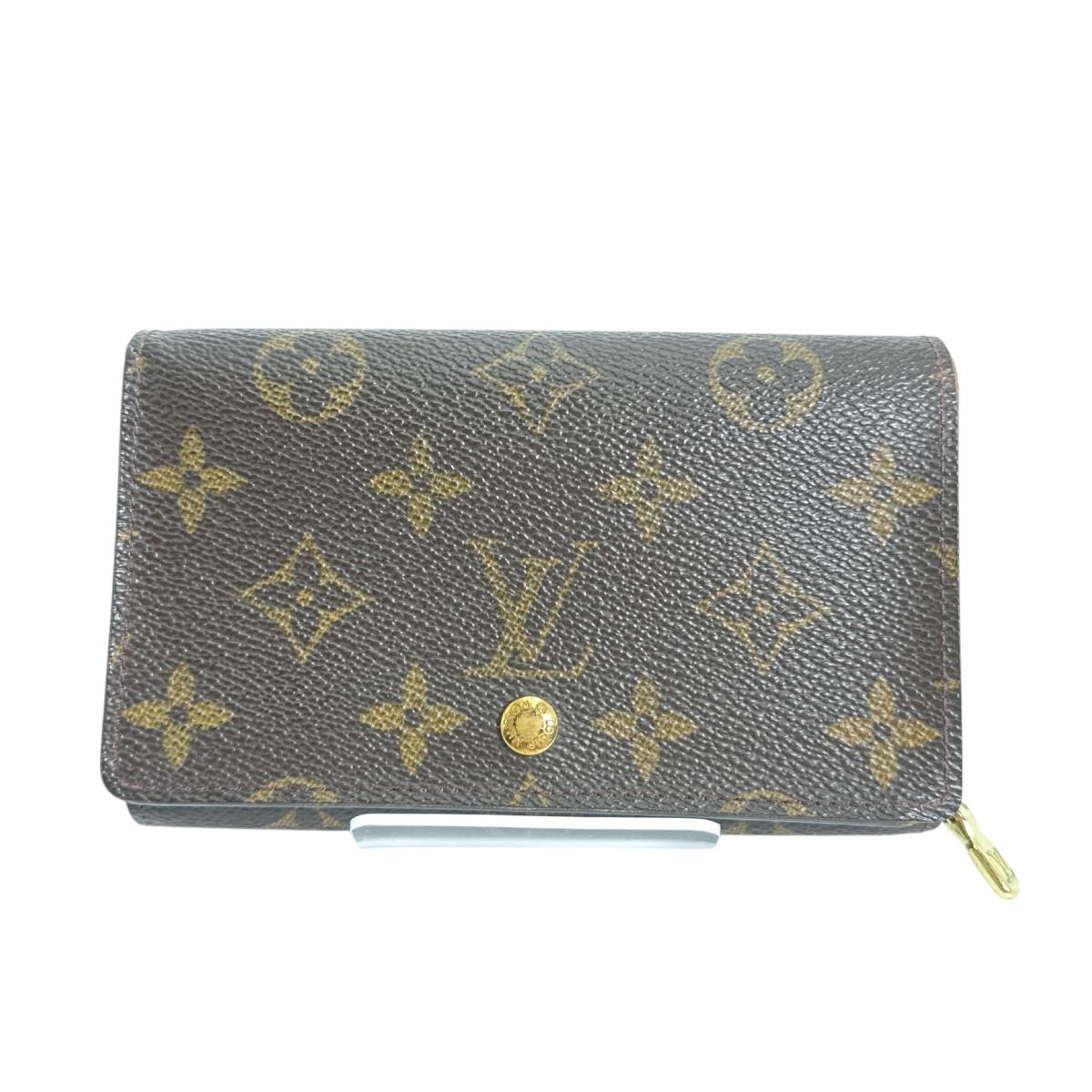 LOUIS VUITTON Bifold Wallet M61730 Monogram canvas Brown L-shaped fastener Monogram Porto Monevier Tresor unisex(Unisex)
