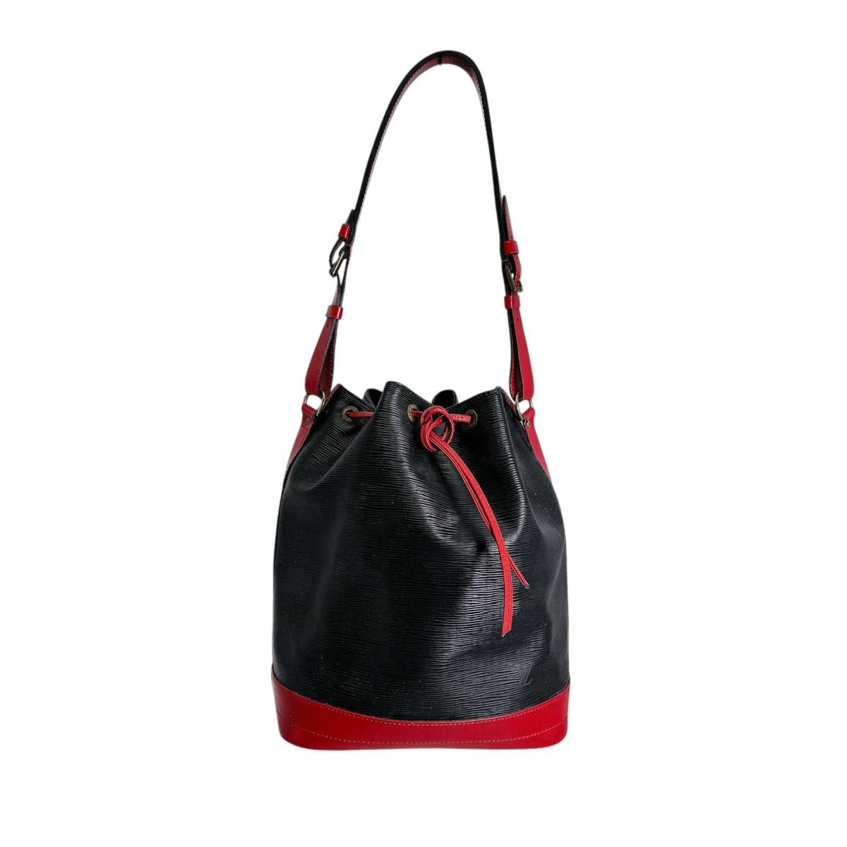 LOUIS VUITTON Shoulder Bag M44017 Epi Leather Noir x Castilian Red Epi Noe