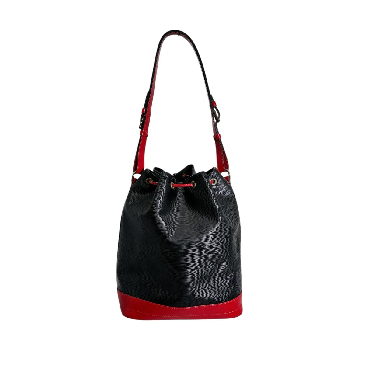 LOUIS VUITTON Shoulder Bag M44017 Epi Leather Noir x Castilian Red Epi Noe