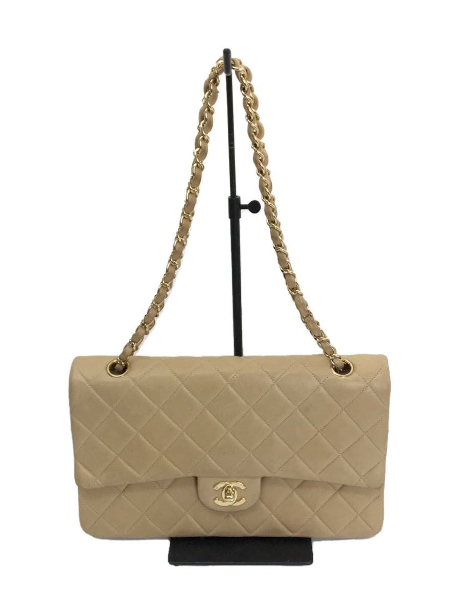 Chanel Leather Lambskin Matelasse Double Flap Shoulder Bag