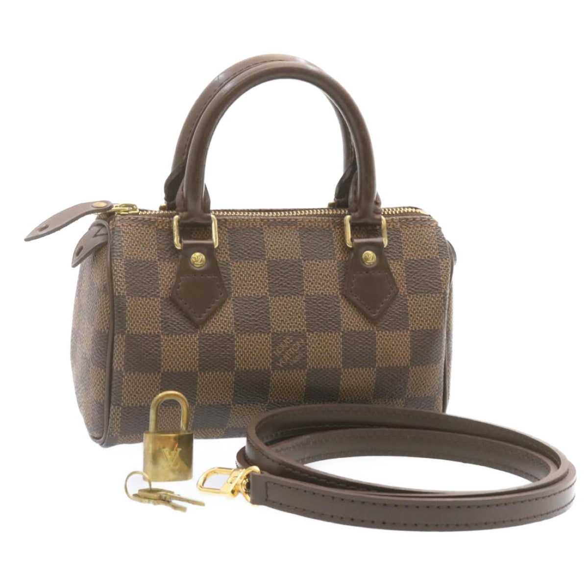 LOUIS VUITTON Damier Ebene Mini Speedy Hand Bag SP Order LV  23260A