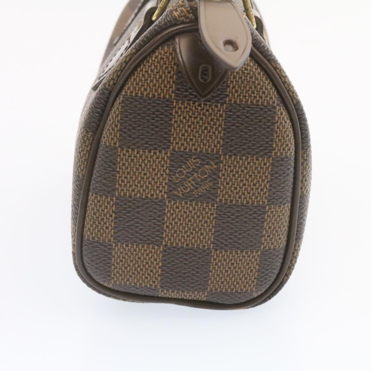Louis Vuitton Damier Ebene Mini Speedy Hand Bag SP Order LV Auth 23260A