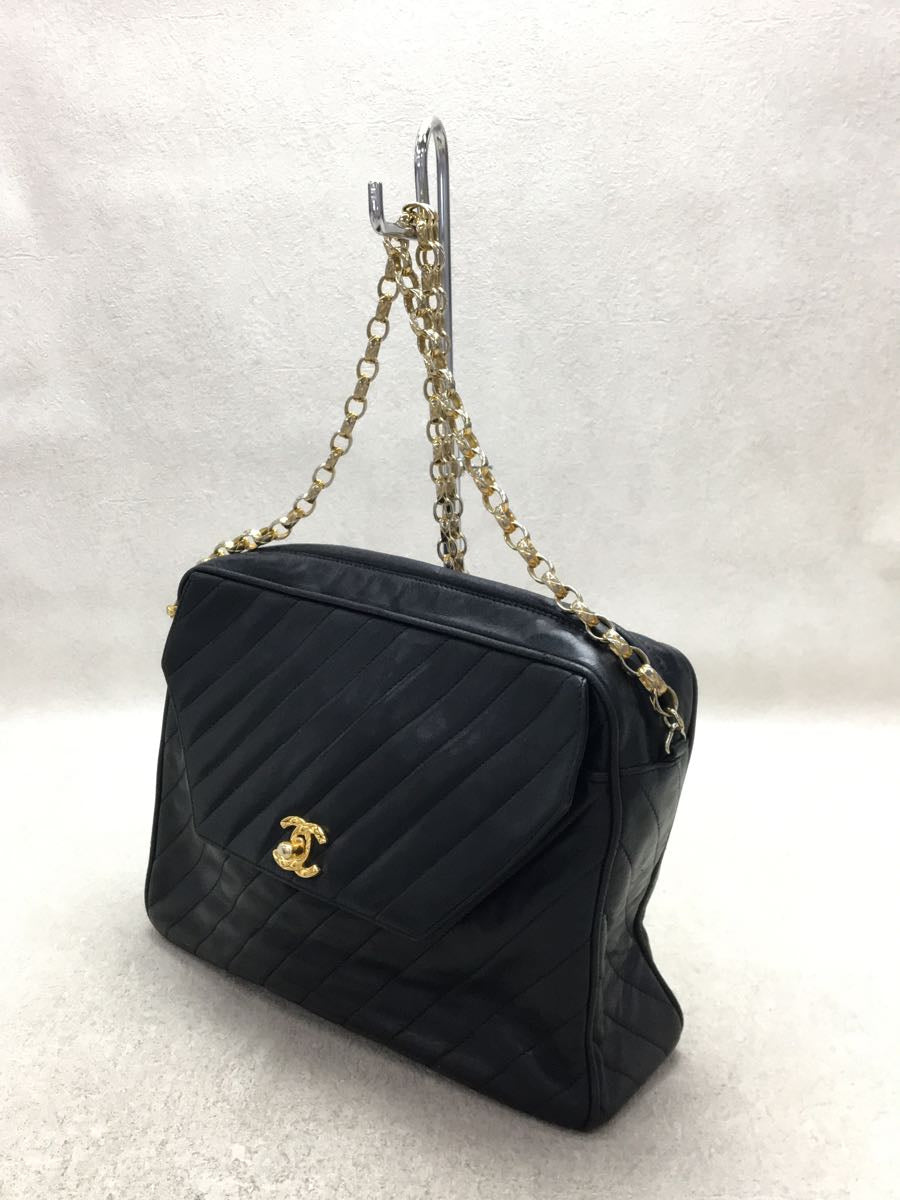 Chanel Leather Coco Mark Tassel Chain Shoulder Bag