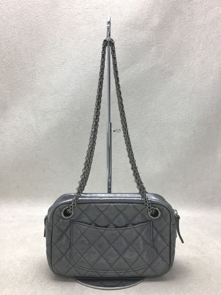 Chanel Leather Chain Silver Bag