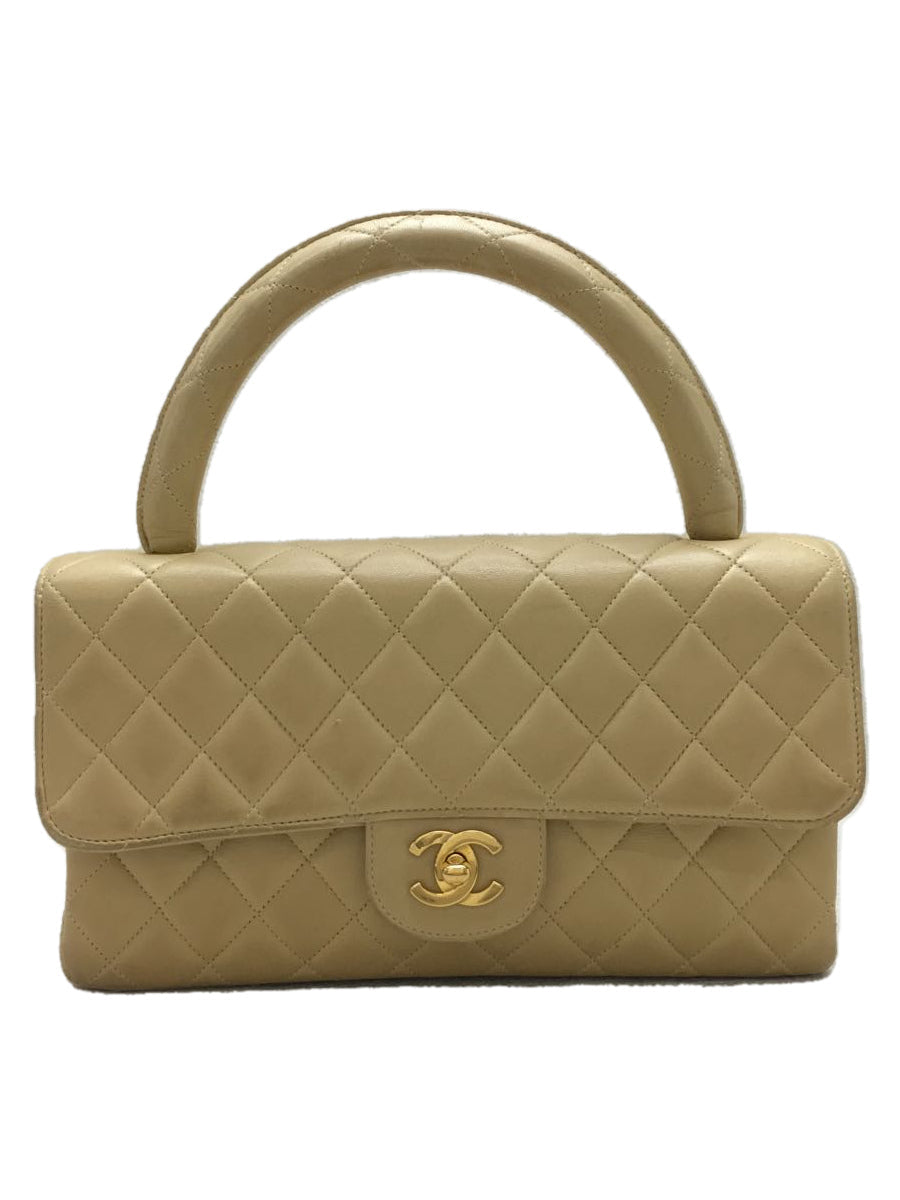 Chanel Leather Matelasse Cocomark Shoulder Bag Beige