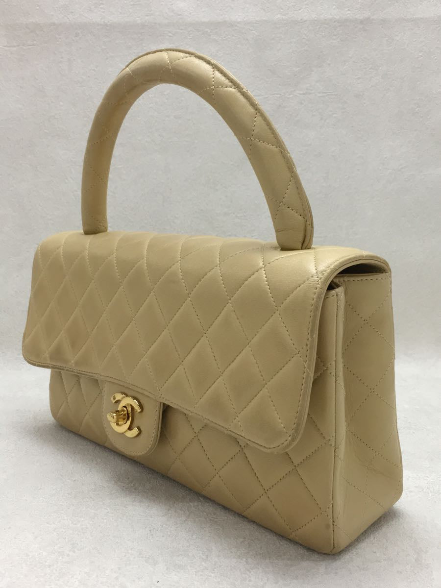 Chanel Leather Matelasse Cocomark Shoulder Bag Beige