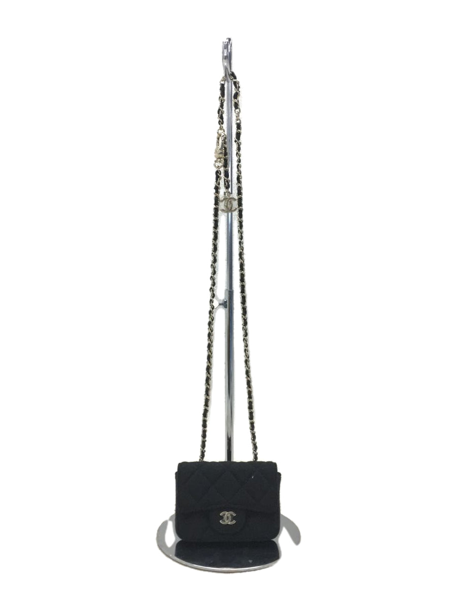 Chanel Matelasse Canvas Chain Shoulder Bag Black