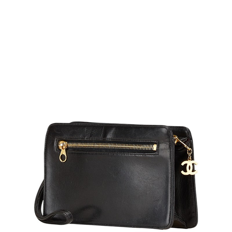 Chanel Coco Mark Lambskin Clutch Bag Classic Flap