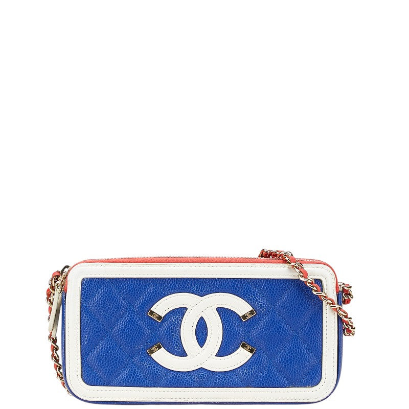 Chanel Coco Mark Caviar Skin Shoulder Bag Classic Flap