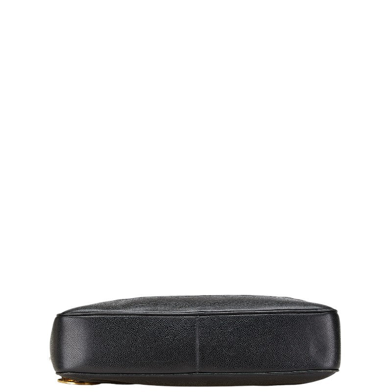 Chanel Chevron V Stitch Caviar Skin Handbag Classic Flap