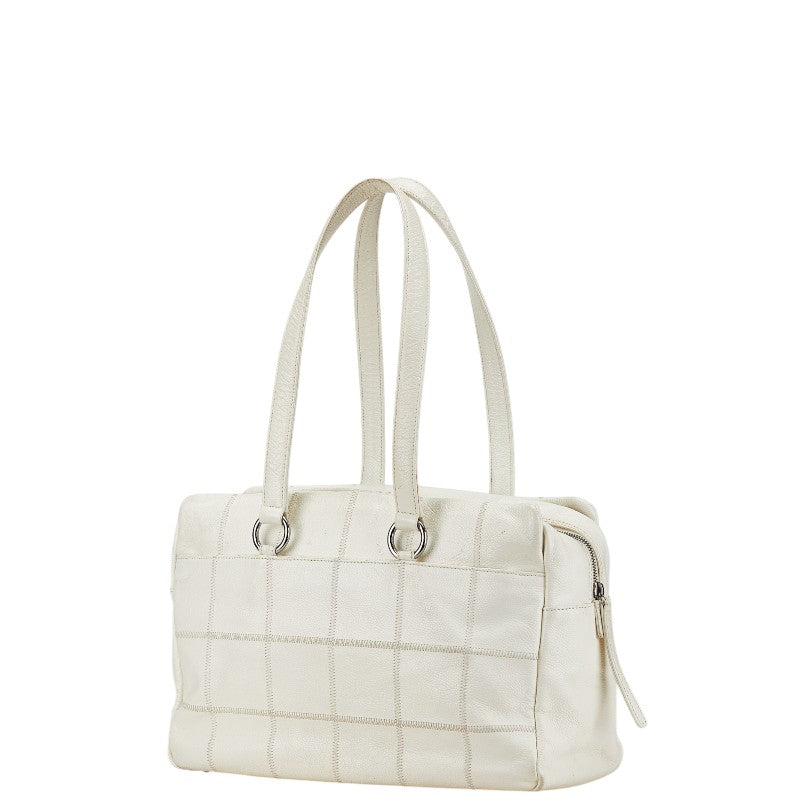 Chanel Choco Bar Leather Boston Bag Classic Flap