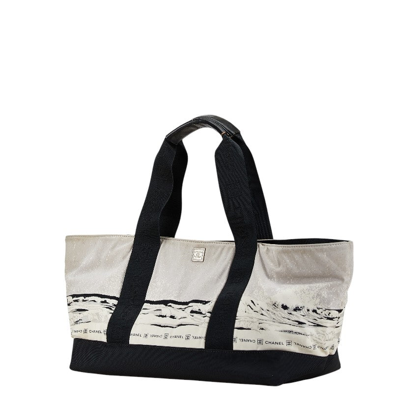 Chanel High Summer Coco Mark Nylon Tote Bag Classic Flap
