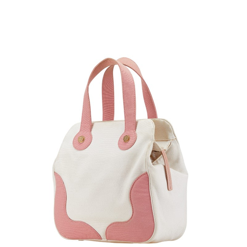 Chanel Marshmallow Coco Mark Canvas Tote Bag Classic Flap