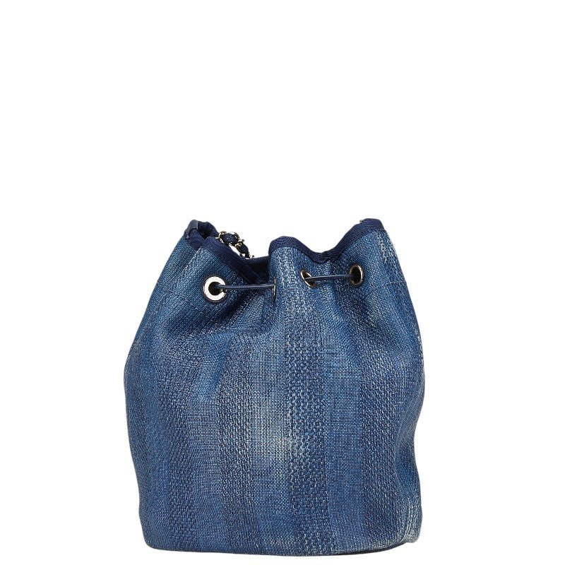 Chanel Deauville Straw Leather Shoulder Bag Classic Flap