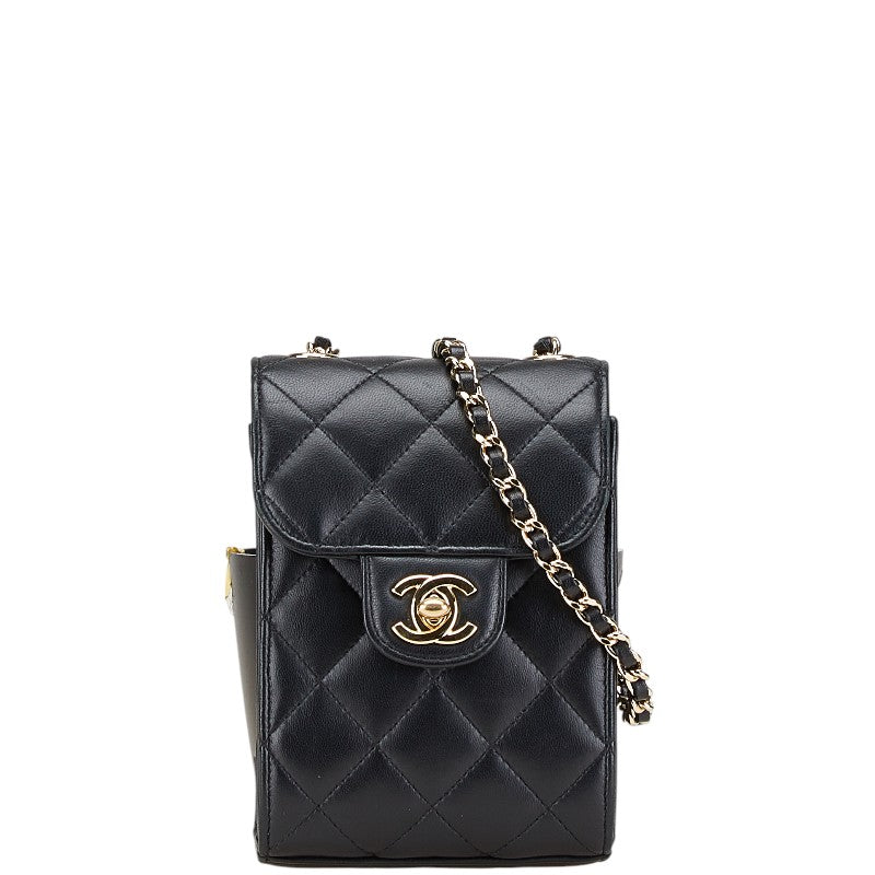 Chanel Coco Mark Matelasse Lambskin Shoulder Bag Classic Flap