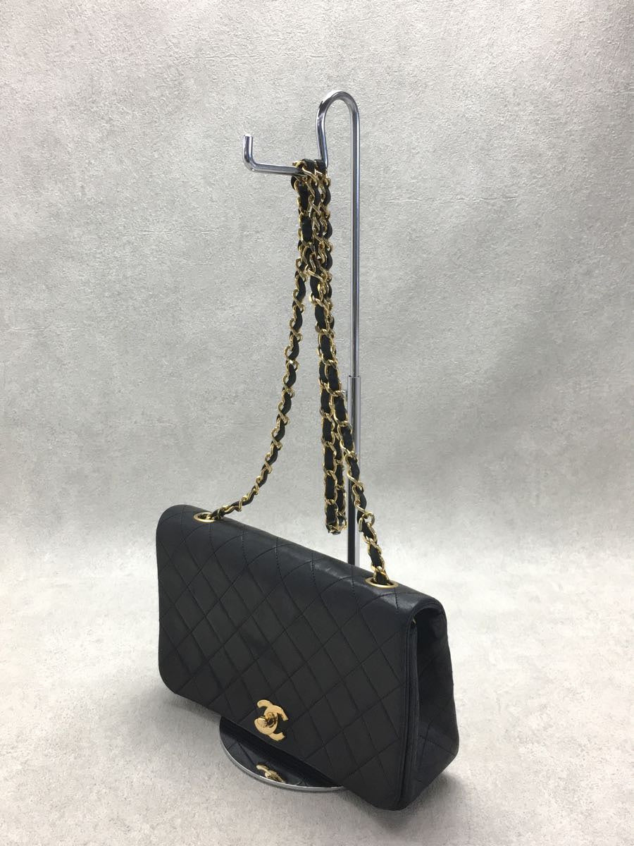Chanel Labmskin Leather Chain Shoulder Bag Blacks
