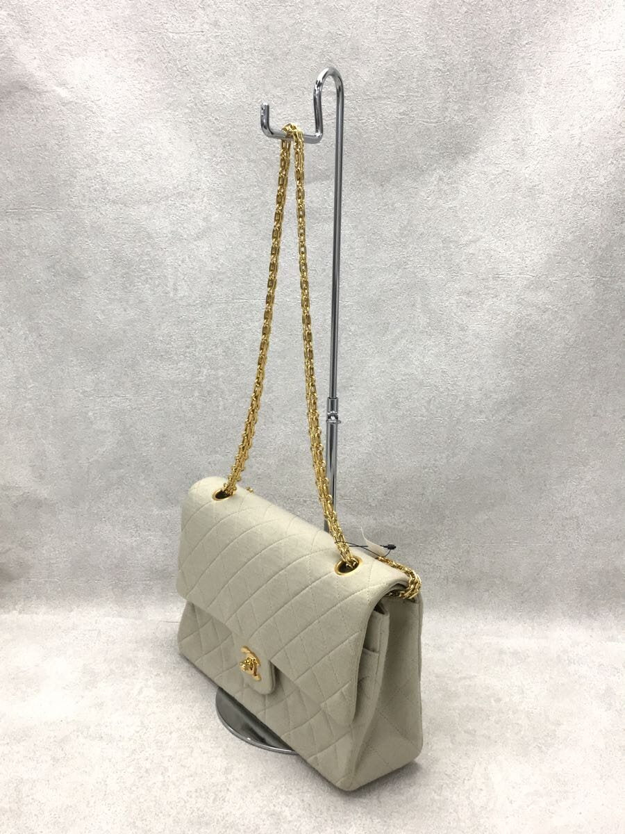 Chanel Matelasse Jersey Chain Shoulder Bag Beige