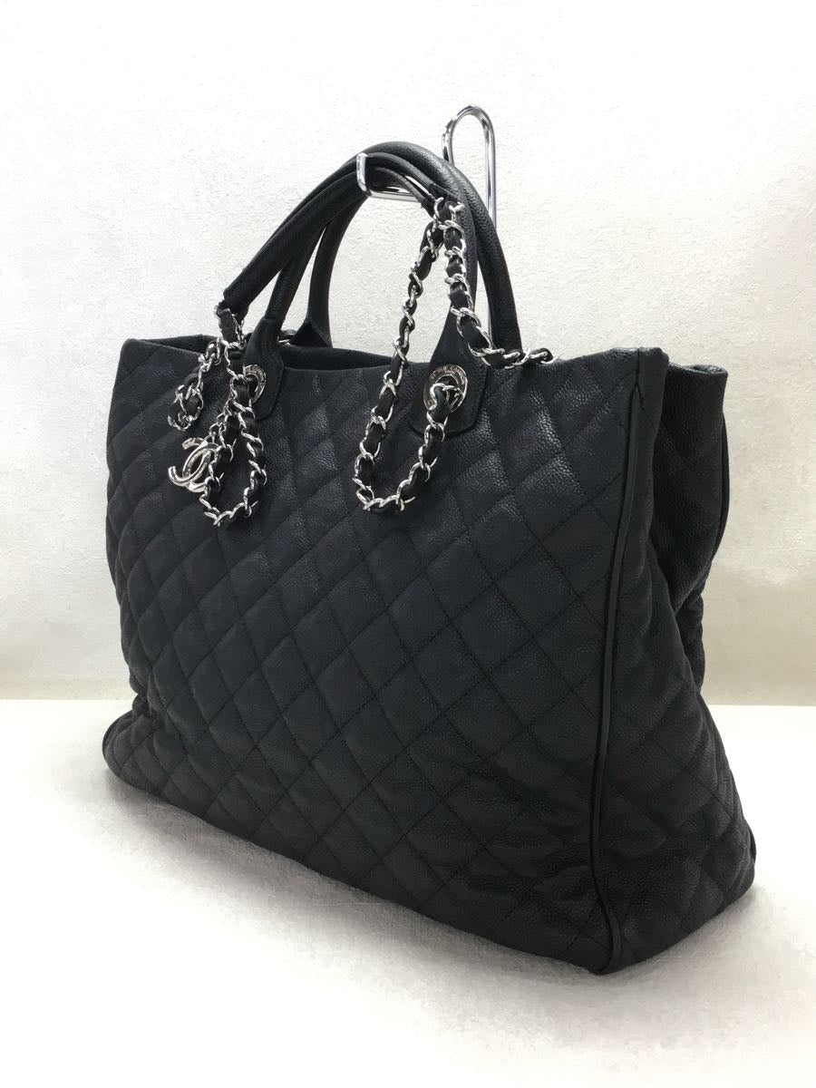 Chanel Leather Caviar Skin Matelasse Tote Bag