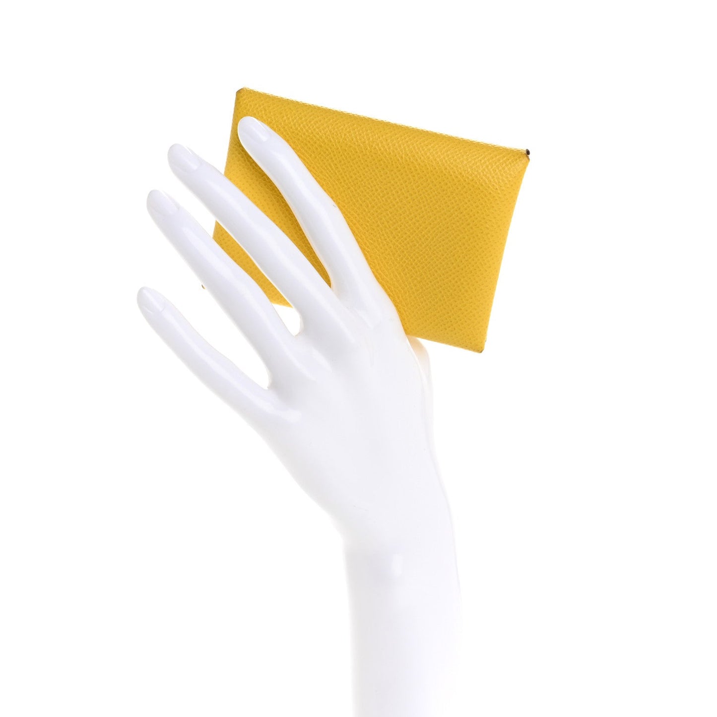 Hermes Epsom Calvi Duo Card Case Jaune De Naples