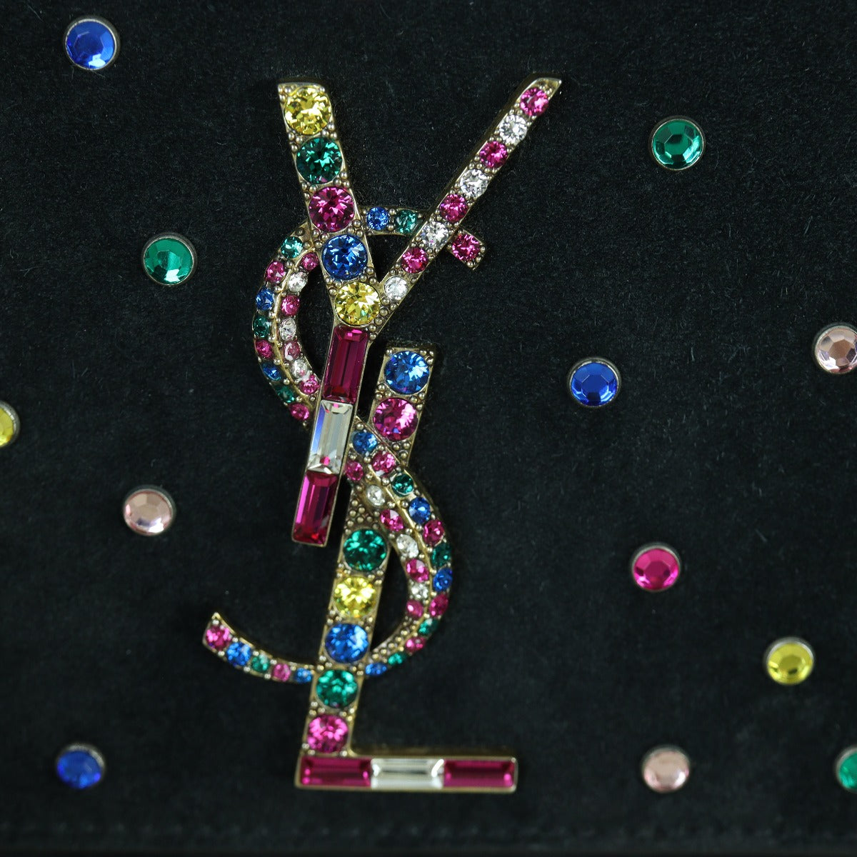 Saint Laurent Kate Chain Bag Medium Suede Crystals