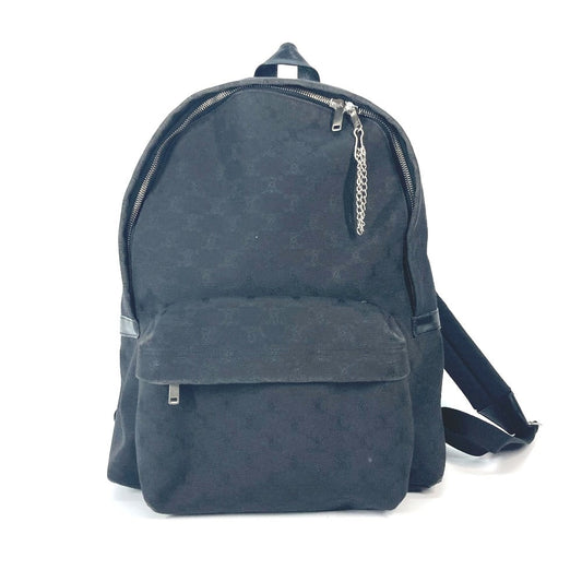CELINE Backpack Canvas leather black triomphe logo mens