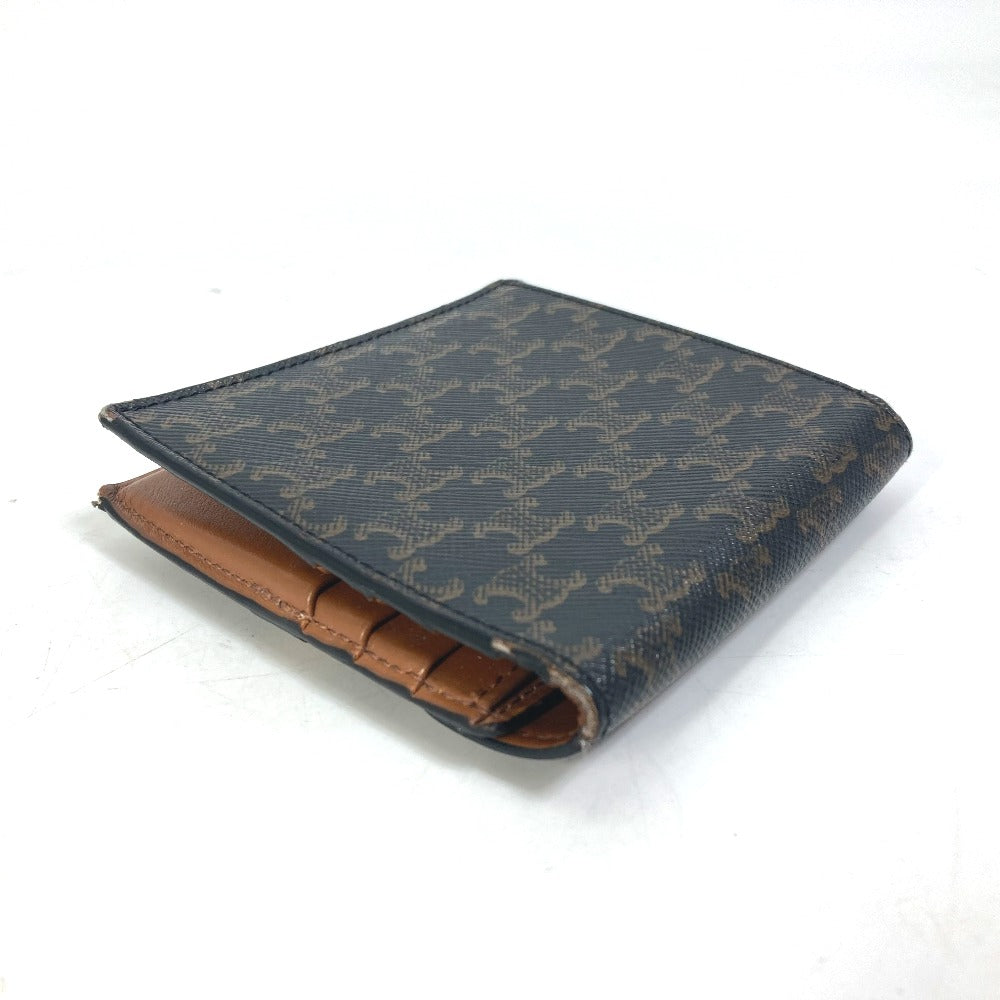 CELINE Folded wallet leather Brown Card Case triomphe wallet mens