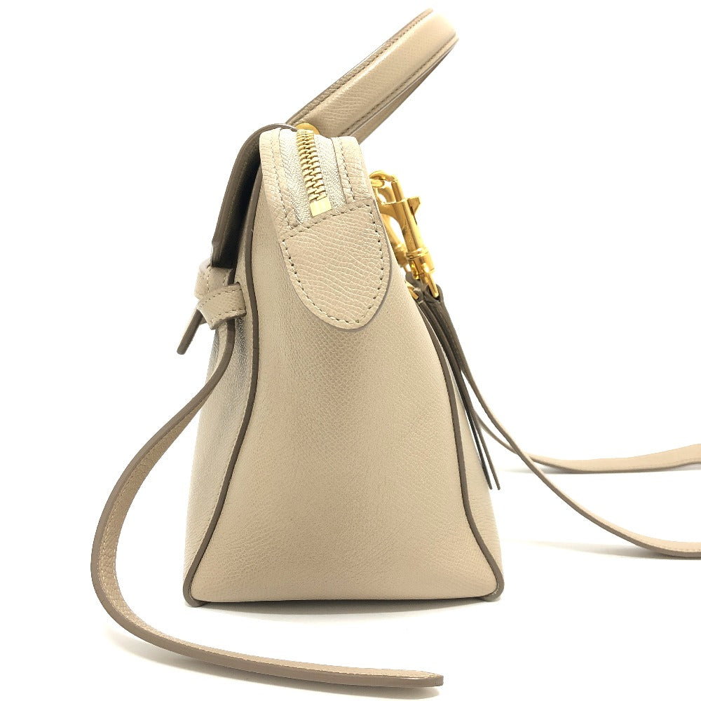 CELINE Handbag 189153 leather beige 2WAY handbag Women