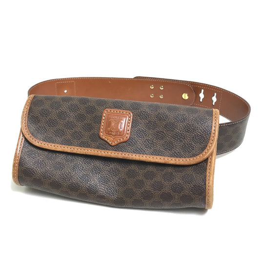 CELINE Waist bag PVC / Leather Brown Macadam Women 65