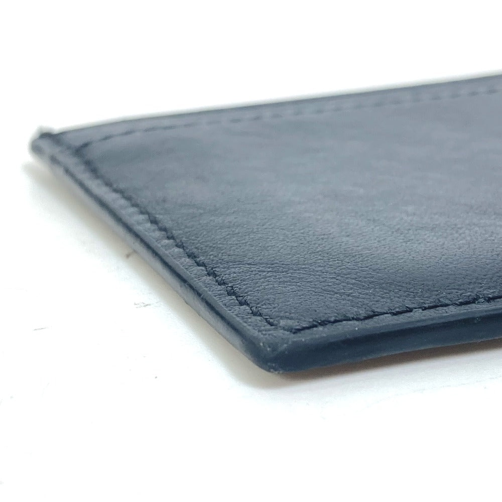 CELINE Card Case leather black Card holder logo mens