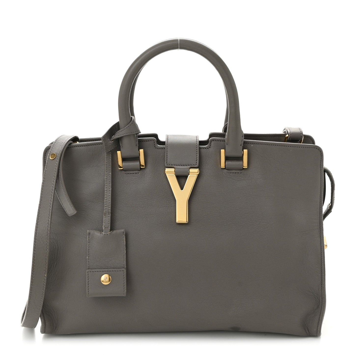 Saint Laurent Calfskin Small Classic Y Cabas Grey