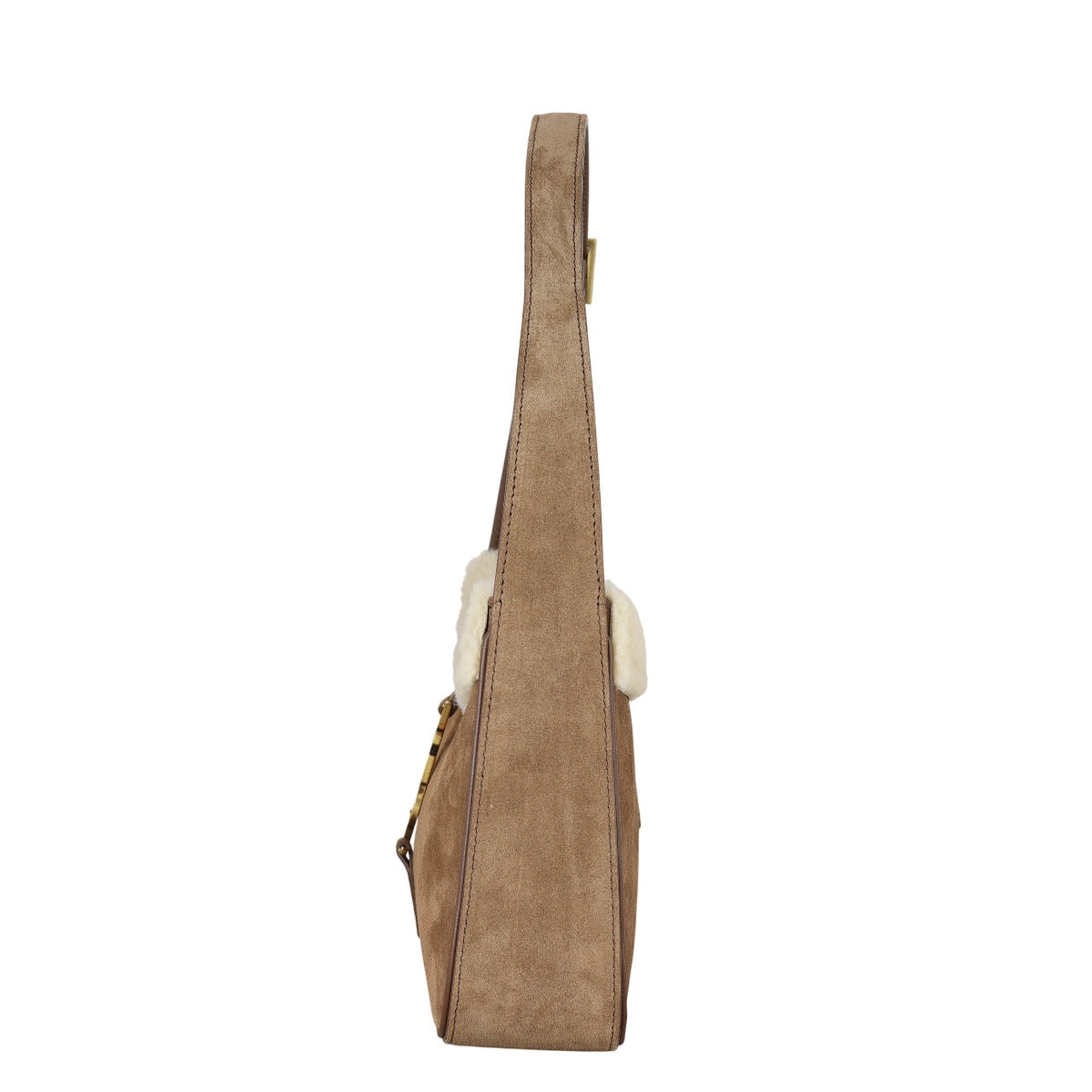 Saint Laurent Le 5 a 7 Hobo Suede Shearling