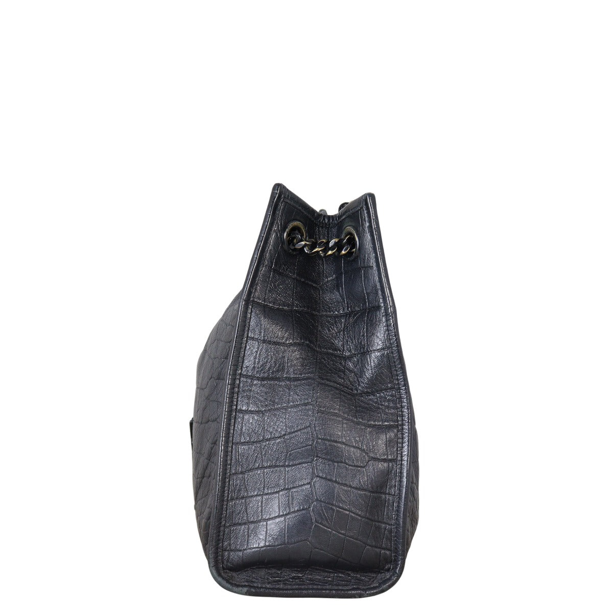 Saint Laurent Niki Tote Bag Medium Croc Embossed