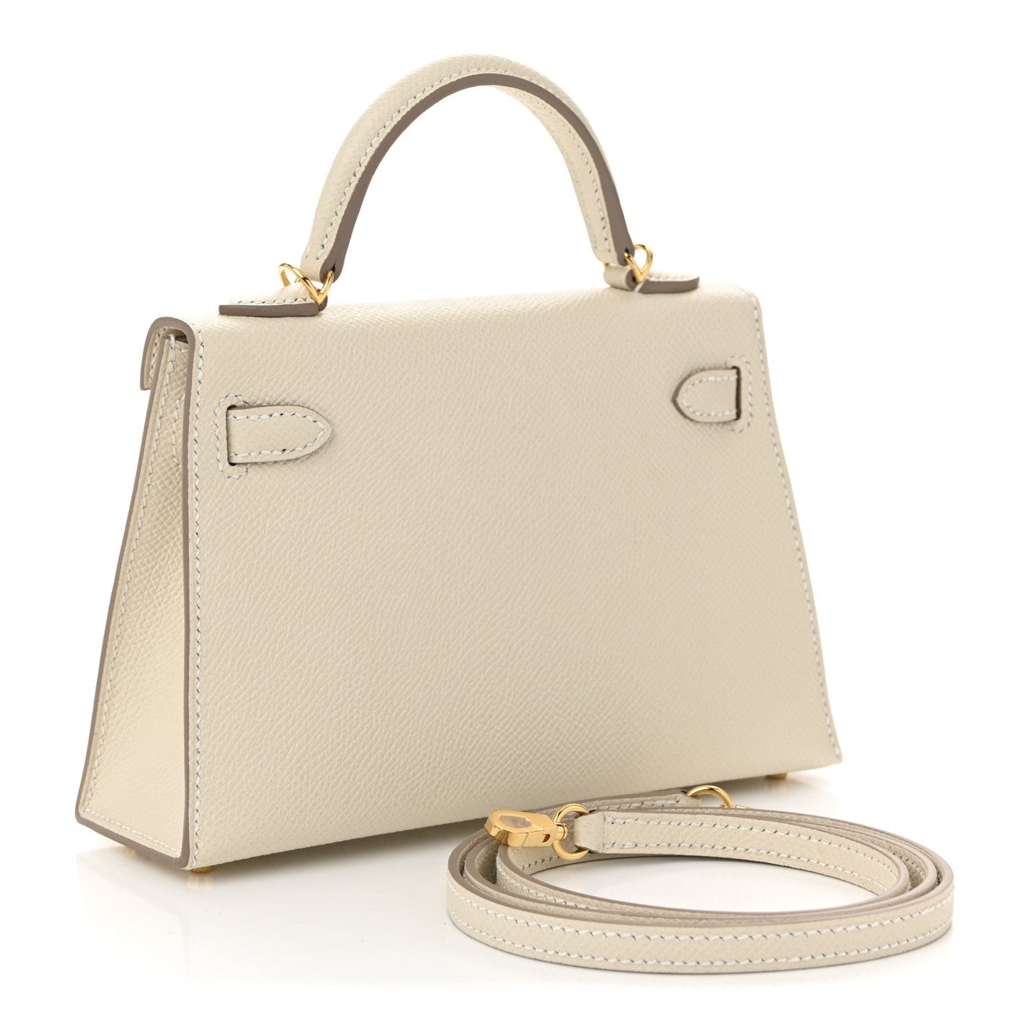 Hermes Epsom Mini Kelly Sellier 20 Craie