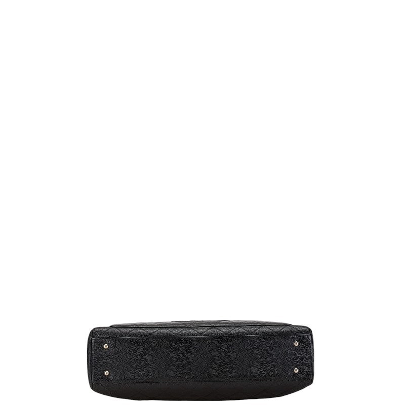 Chanel Coco Mark Caviar Skin Chain Tote Bag Classic Flap